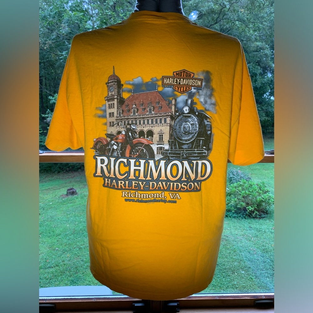 Richmond Harley Davidson Tee Shirt of the Iconic Main St. Station GUC Mens XXL - Picture 2 of 6